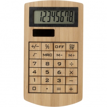 Logo trade promotional gifts image of: Eugene calculator made of bamboo