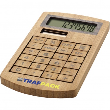 Logo trade promotional merchandise image of: Eugene calculator made of bamboo