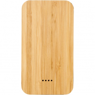 Logo trade promotional giveaway photo of: Future 6000 mAh bamboo/fabric wireless power bank