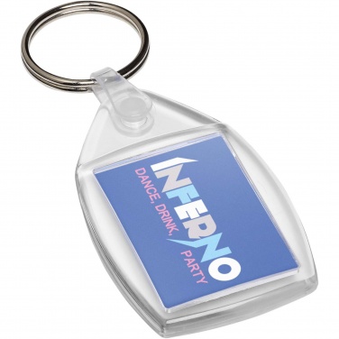 Logo trade promotional merchandise picture of: Lita P6 keychain with plastic clip