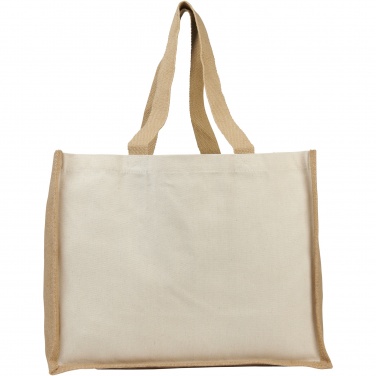 Logo trade promotional products image of: Varai 320 g/m² canvas and jute shopping tote bag 23L