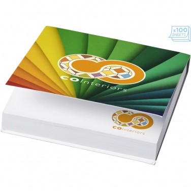 Logo trade promotional products image of: Sticky-Mate® soft cover squared sticky notes 75x75mm