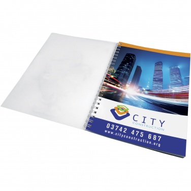 Logo trade promotional items image of: Desk-Mate® wire-o A5 notebook PP cover