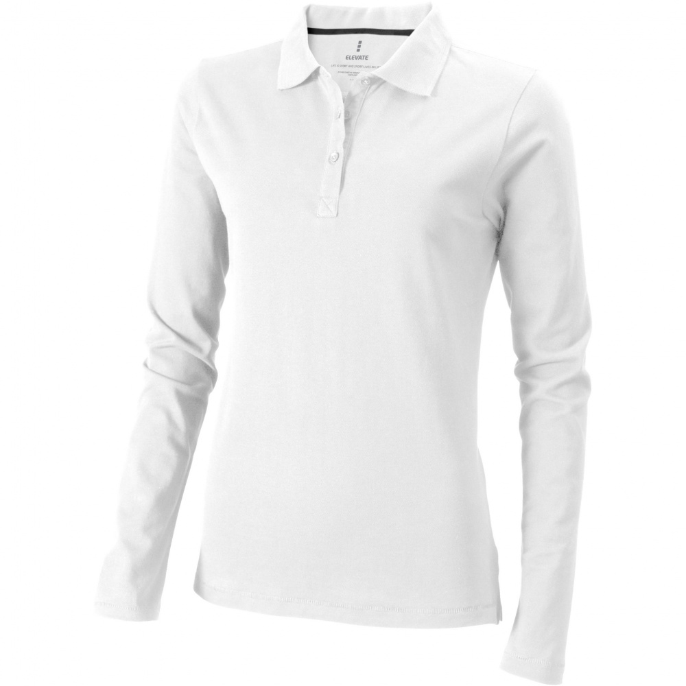 Logo trade promotional merchandise picture of: Oakville long sleeve women's polo