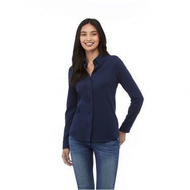 Logo trade promotional giveaway photo of: Bigelow long sleeve women's pique shirt