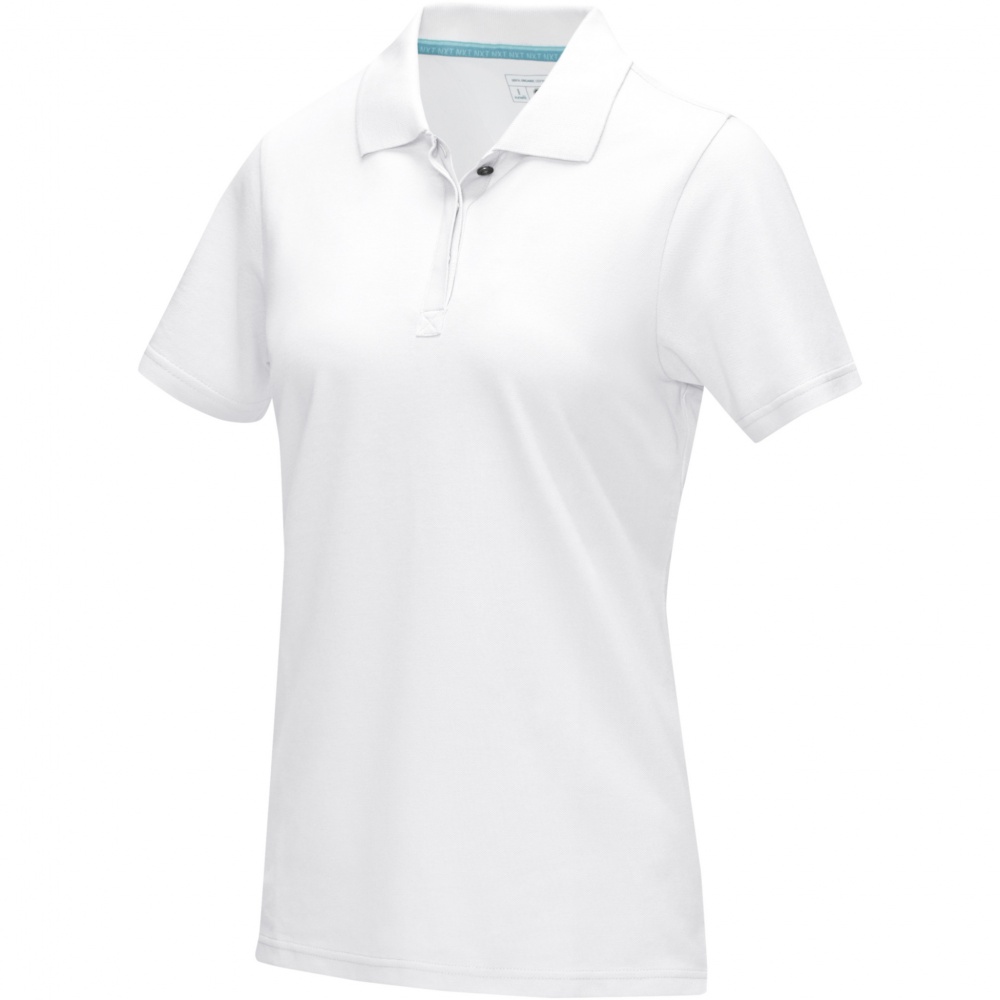 Logo trade promotional gifts image of: Graphite short sleeve women’s organic polo