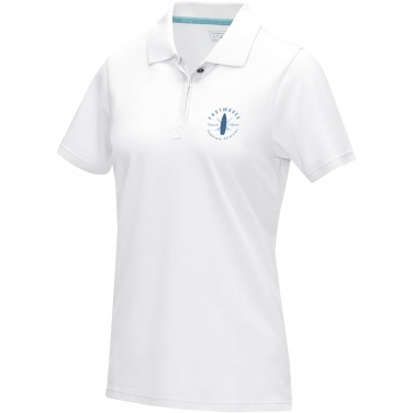 Logo trade business gifts image of: Graphite short sleeve women’s organic polo