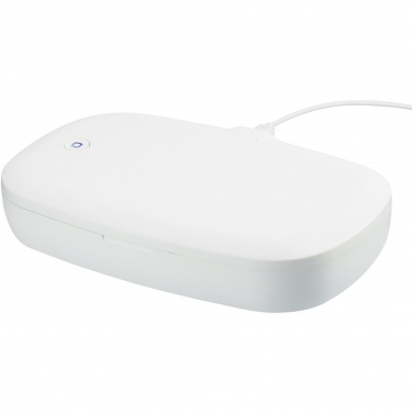 Logo trade business gift photo of: Capsule UV smartphone sanitizer with 5W wireless charging pad