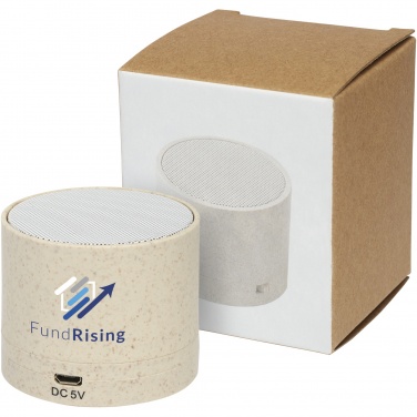 Logotrade promotional giveaways photo of: Kikai wheat straw Bluetooth® speaker