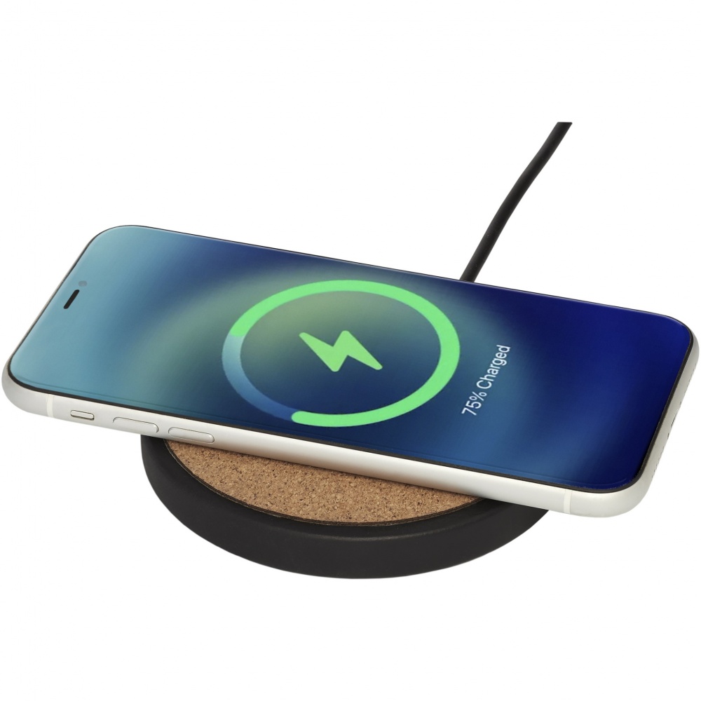 Logotrade corporate gift picture of: Kivi 10W limestone/cork wireless charging pad