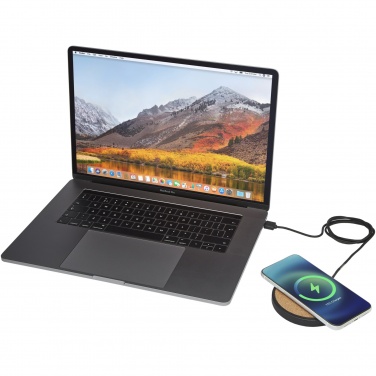 Logotrade promotional giveaway image of: Kivi 10W limestone/cork wireless charging pad