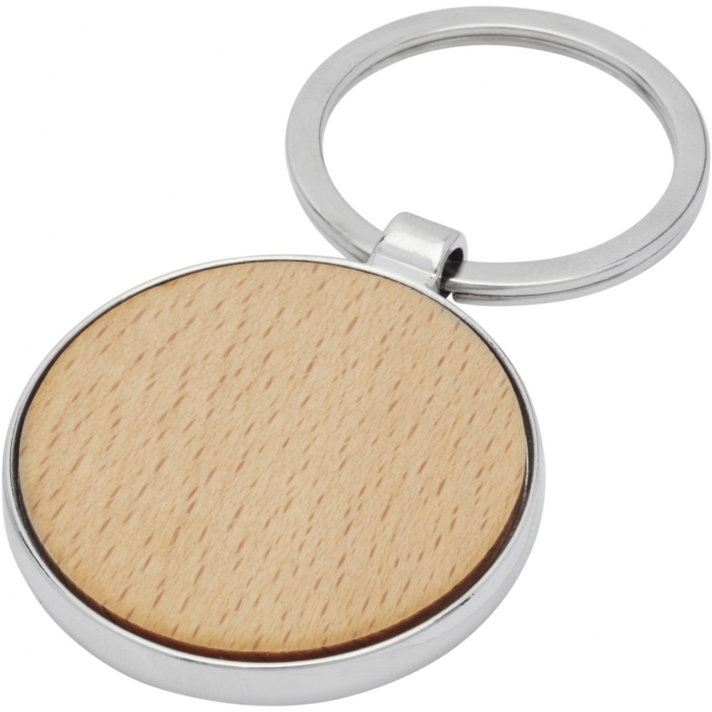 Logotrade business gift image of: Moreno beech wood round keychain