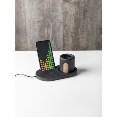 Logo trade advertising products picture of: Klip 5W wireless charging desk organizer
