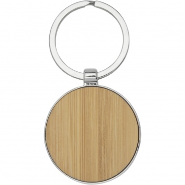Logo trade business gifts image of: Nino bamboo round keychain