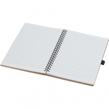 Logotrade promotional merchandise photo of: Cobble A5 wire-o recycled cardboard notebook with stone paper