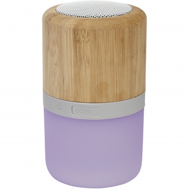 Logotrade advertising products photo of: Aurea bamboo Bluetooth® speaker with light 
