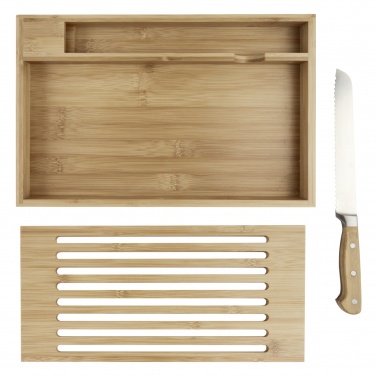 Logotrade corporate gift image of: Pao bamboo cutting board with knife