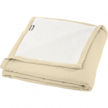 Logotrade promotional items photo of: Marigold GRS certified RPET polar fleece and sherpa blanket