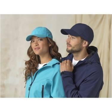 Logo trade promotional giveaways image of: Mica 6 panel GRS recycled cool fit cap