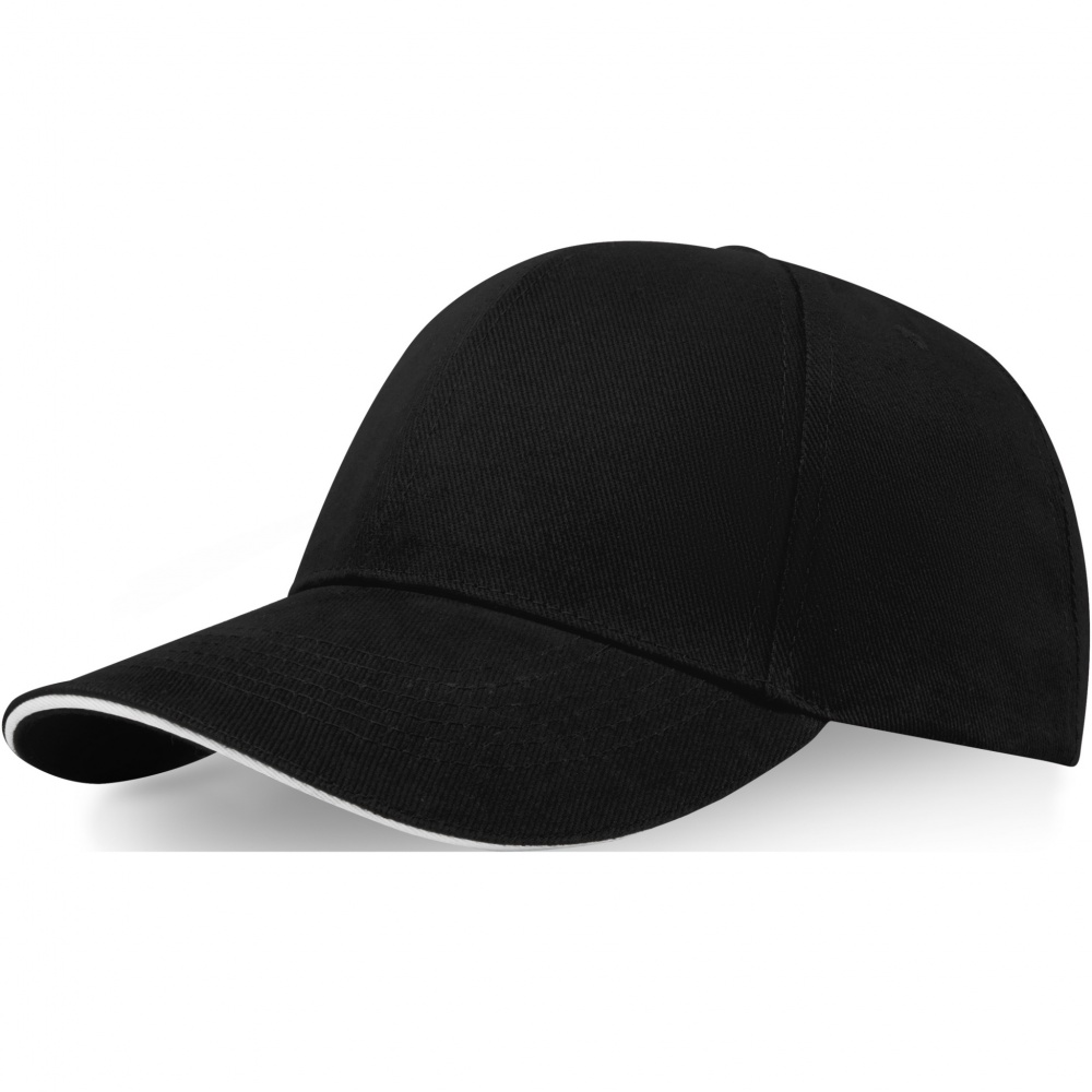 Logotrade promotional item image of: Topaz 6 panel GRS recycled sandwich cap