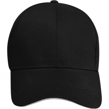 Logotrade promotional gift picture of: Topaz 6 panel GRS recycled sandwich cap