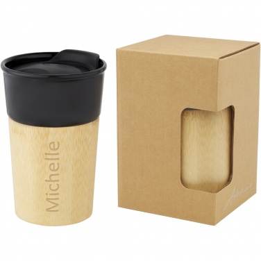 Logotrade promotional gifts photo of: Pereira 320 ml porcelain mug with bamboo outer wall