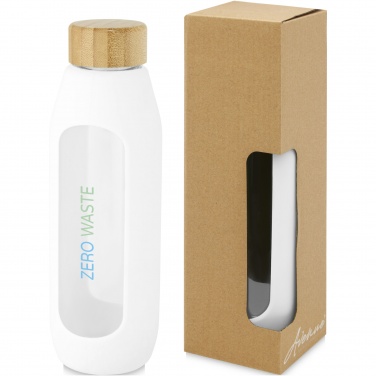 Logotrade promotional giveaway image of: Tidan 600 ml borosilicate glass bottle with silicone grip