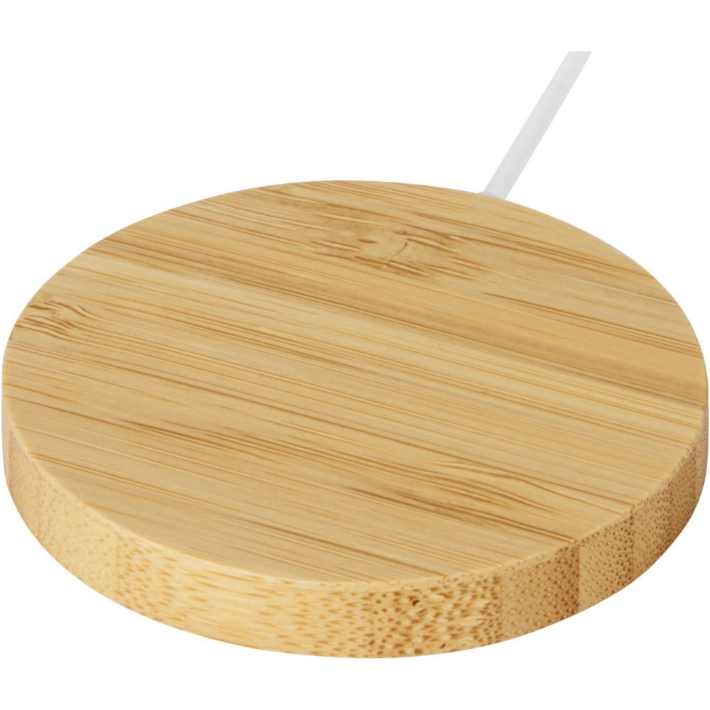 Logotrade promotional merchandise photo of: Atra 10W bamboo magnetic wireless charging pad