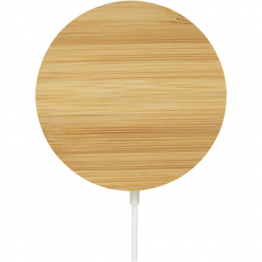 Logotrade advertising product image of: Atra 10W bamboo magnetic wireless charging pad