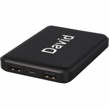 Logo trade promotional product photo of: Gleam 5000 mAh ultra slim light-up power bank