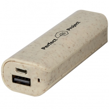 Logo trade promotional gifts picture of: Yoko 1200mAh wheat straw power bank