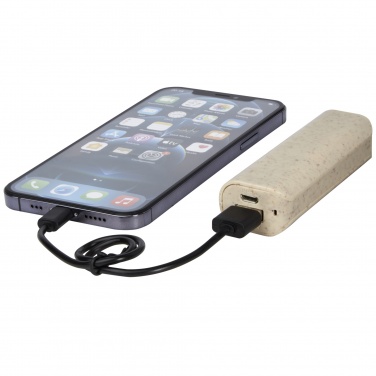 Logo trade promotional items image of: Yoko 1200mAh wheat straw power bank