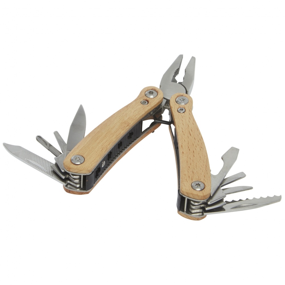 Logo trade promotional products image of: Anderson 12-function medium wooden multi-tool