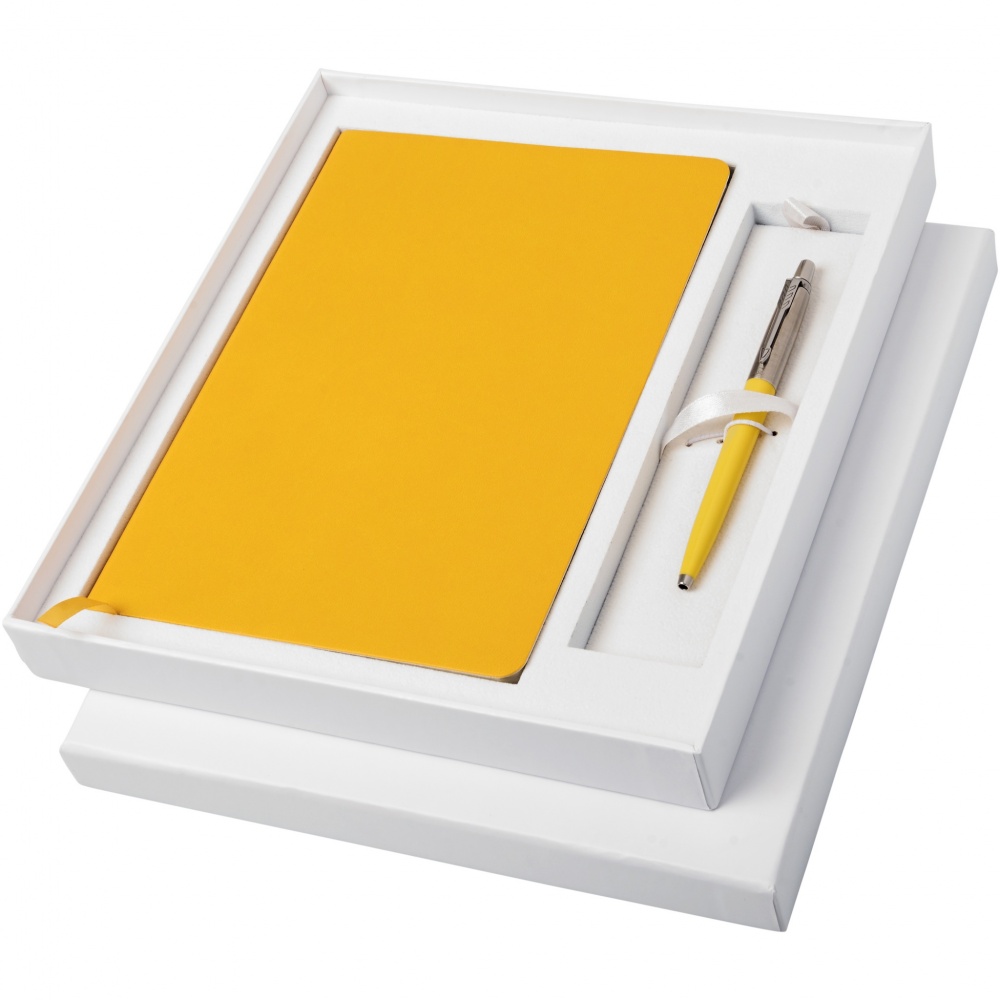 Logo trade promotional merchandise photo of: Parker Classic notebook and Parker pen gift box