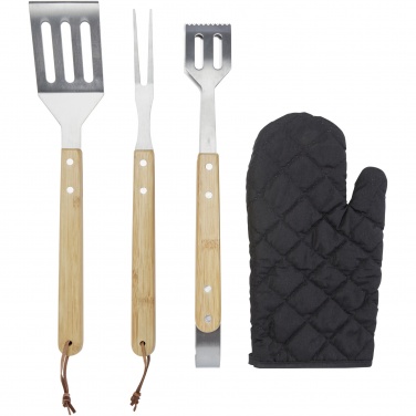 Logotrade promotional product picture of: Gril 3-piece BBQ tools set and glove 