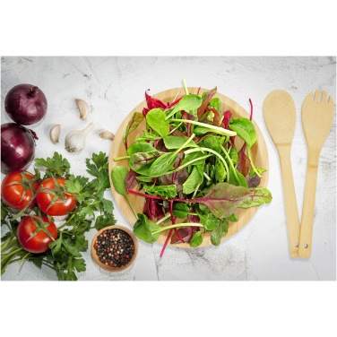 Logo trade corporate gift photo of: Argulls bamboo salad bowl and tools