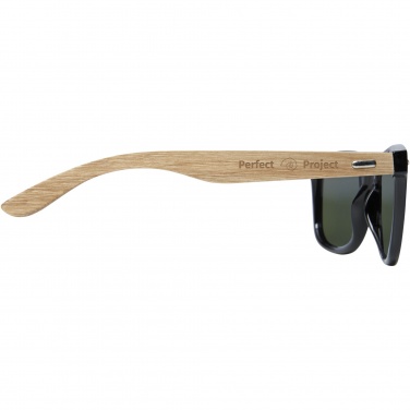 Logotrade promotional gift picture of: Hiru rPET/wood mirrored polarized sunglasses in gift box