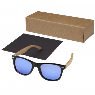 Logotrade promotional items photo of: Hiru rPET/wood mirrored polarized sunglasses in gift box