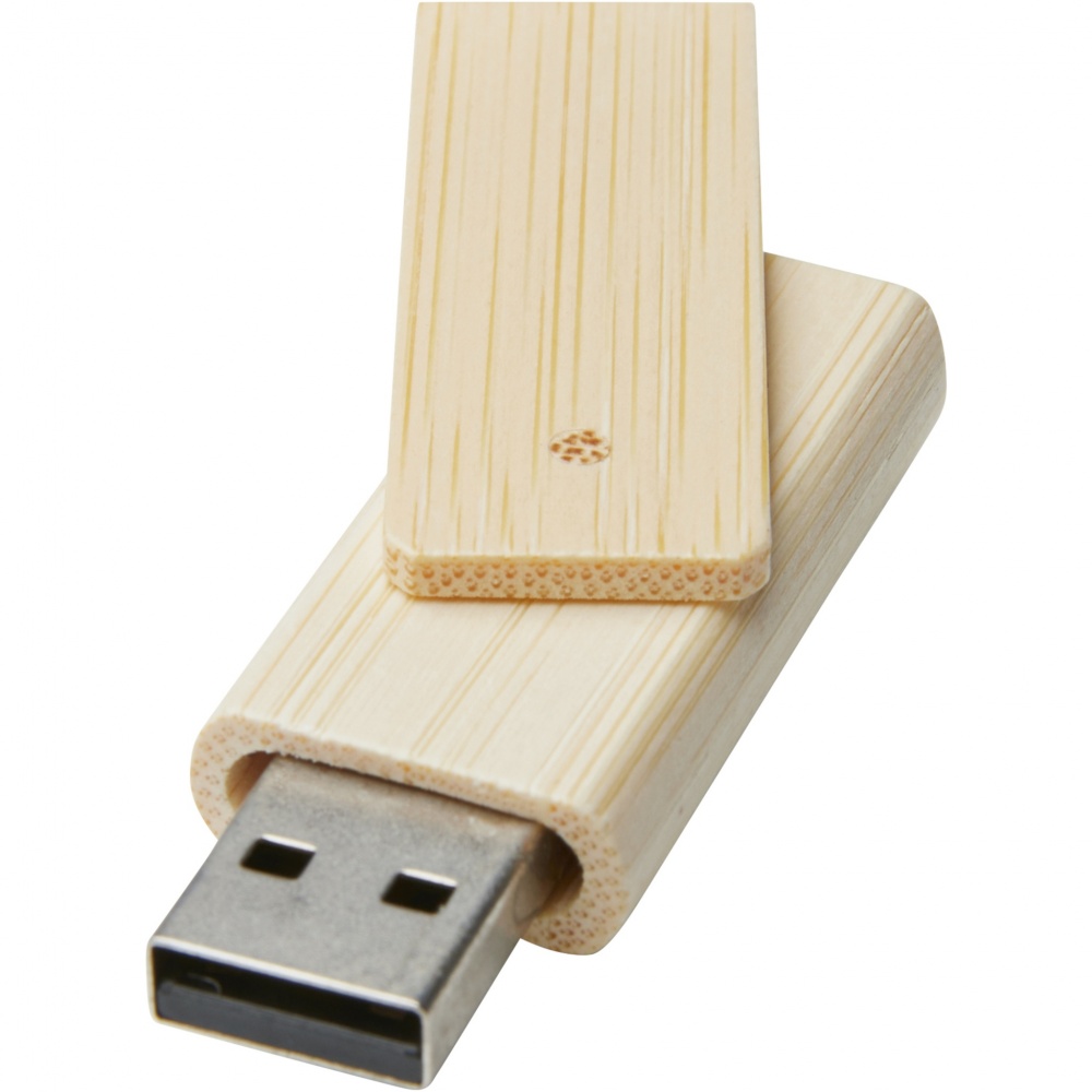 Logo trade promotional giveaways image of: Rotate 4GB bamboo USB flash drive
