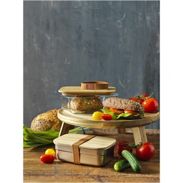 Logotrade promotional gift picture of: Roby glass lunch box with bamboo lid