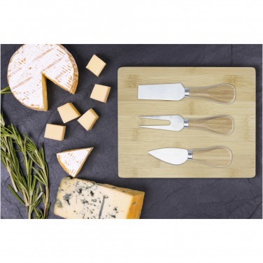 Logotrade business gifts photo of: Ement bamboo cheese board and tools