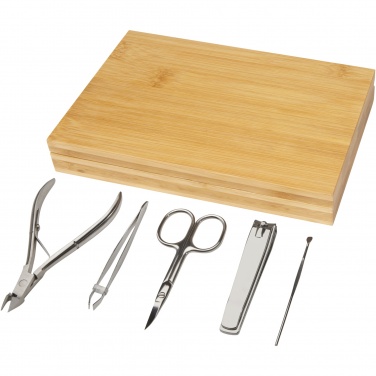 Logotrade promotional item image of: Ladia 5-piece bamboo manicure set