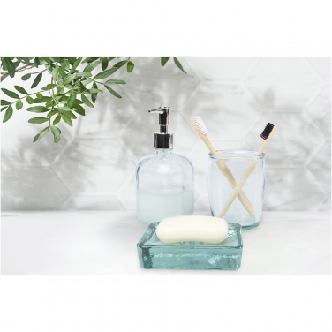 Logo trade business gifts image of: Jabony 3-piece recycled glass bathroom set