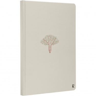 Logo trade promotional merchandise photo of: Karst® A5 stone paper hardcover notebook - lined