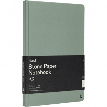 Logo trade advertising product photo of: Karst® A5 stone paper hardcover notebook - lined