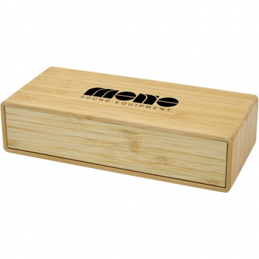 Logotrade promotional gift picture of: Minata bamboo wireless charger with clock