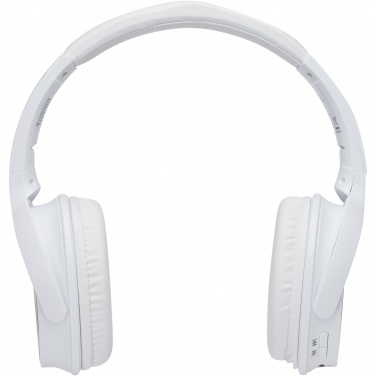Logo trade promotional items image of: Athos bamboo Bluetooth® headphones with microphone