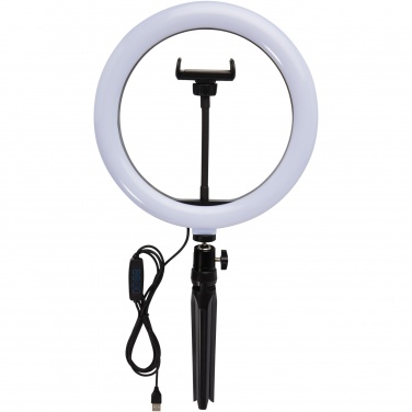 Logo trade promotional gift photo of: Studio ring light for selfies and vlogging with phone holder and tripod