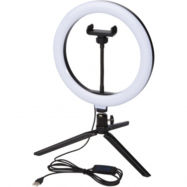 Logotrade promotional gift image of: Studio ring light for selfies and vlogging with phone holder and tripod