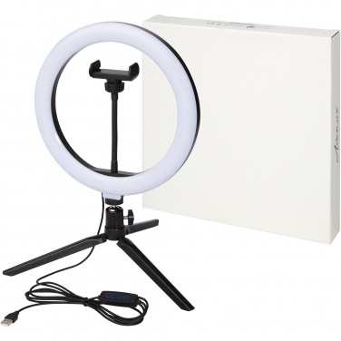 Logotrade promotional item image of: Studio ring light for selfies and vlogging with phone holder and tripod